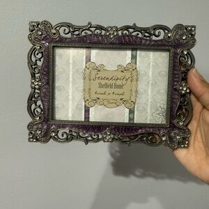 Serendipity Sheffield Home Victorian Style Jewels  Purple Enamel Picture Frame G